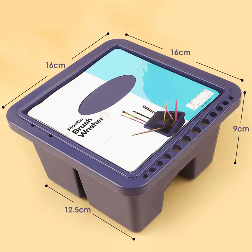 Boîte de Nettoyage et Support pour Pinceaux