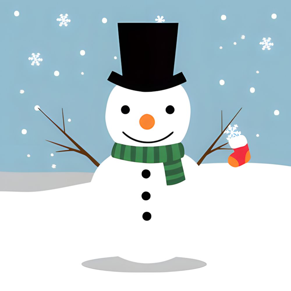 Bonhomme de Neige Noël Peinture par Numéros
