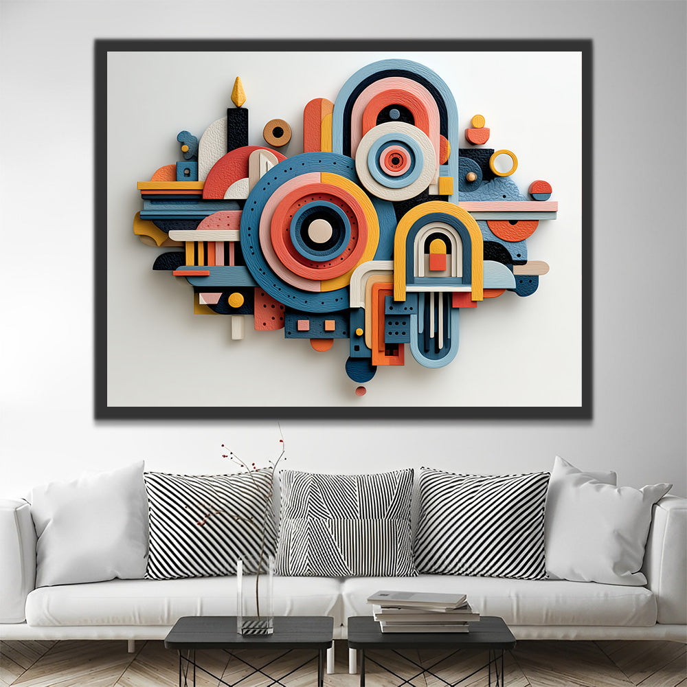 Bougeoir Mural Abstrait Peinture par Numéros