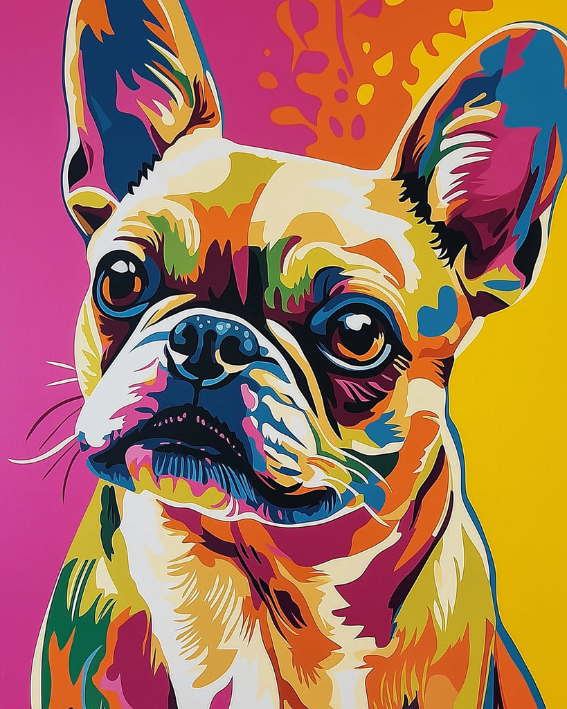 Bouledogue Français Mini Peinture par Numéros