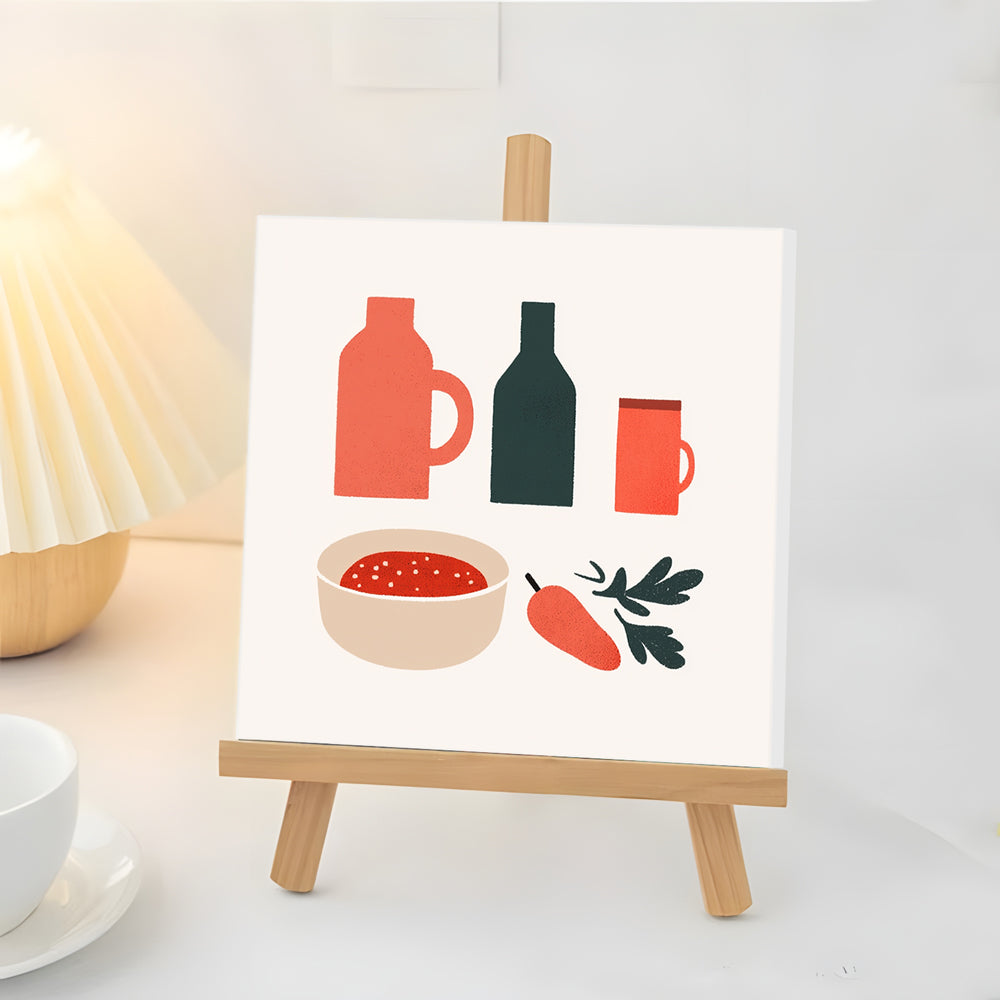 Bouteilles D'eau et Tasses À Thé Mini Peinture par Numéros