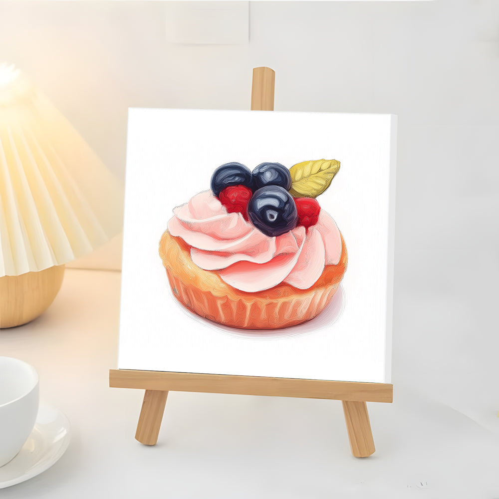 Brioche aux Myrtilles et aux Framboises Mini Peinture par Numéros