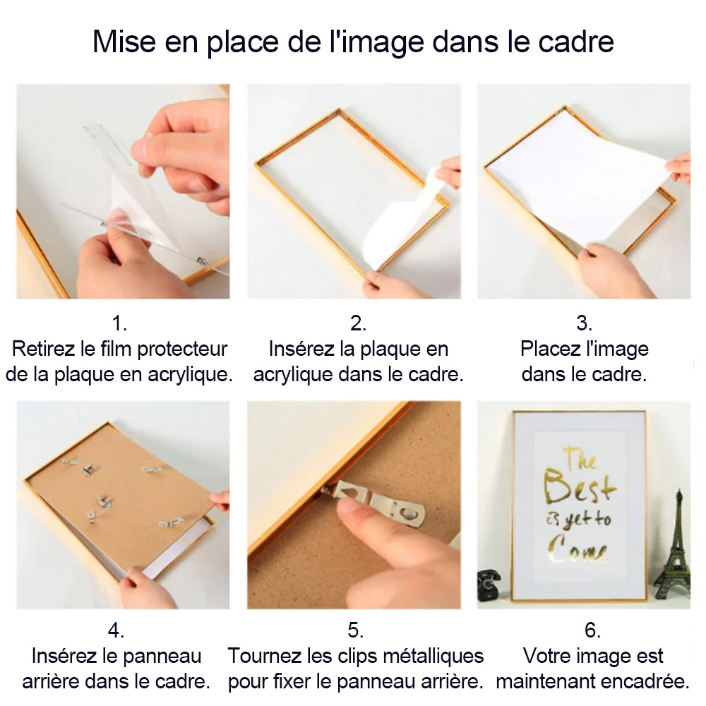 Cadre Photo en Aluminium Premium pour Peinture par Numéros – 4 Couleurs