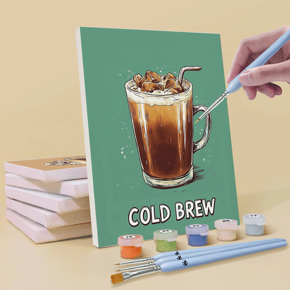 Cafés aux Saveurs Variées 6 Mini Peintures par Numéros