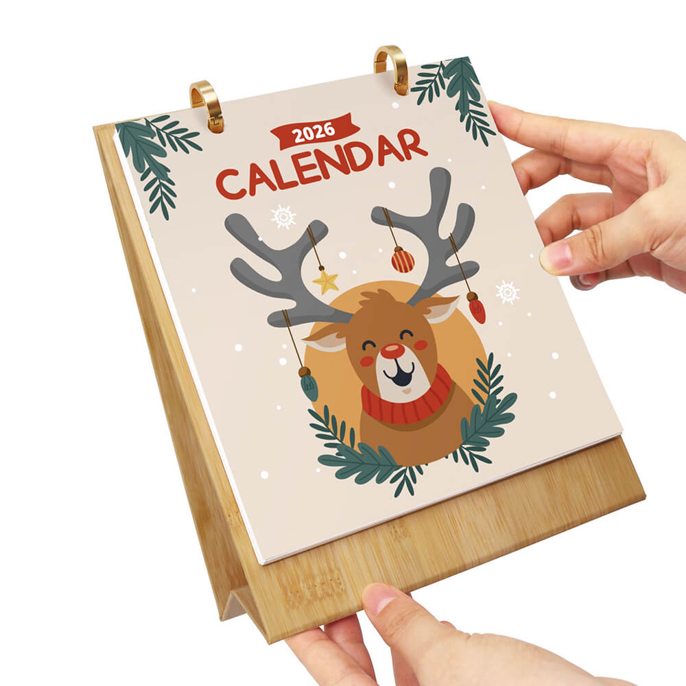 Calendrier de Bureau 2026 | Peinture par Numéros - Ambiance de Noël