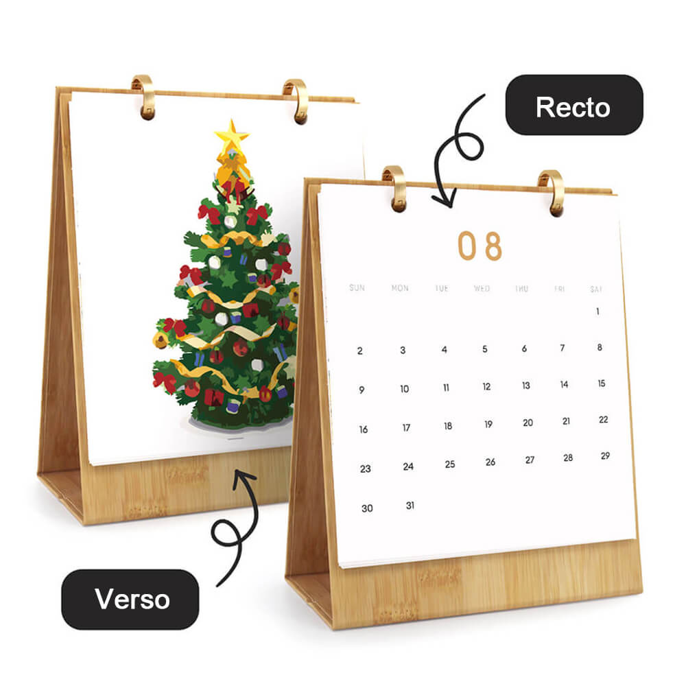 Calendrier de Bureau 2026 | Peinture par Numéros - Ambiance de Noël