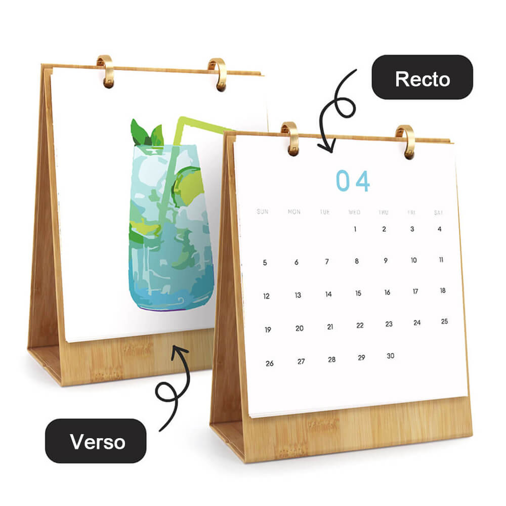 Calendrier de Bureau 2026 Peinture par Numéros | Cocktails Délicieux