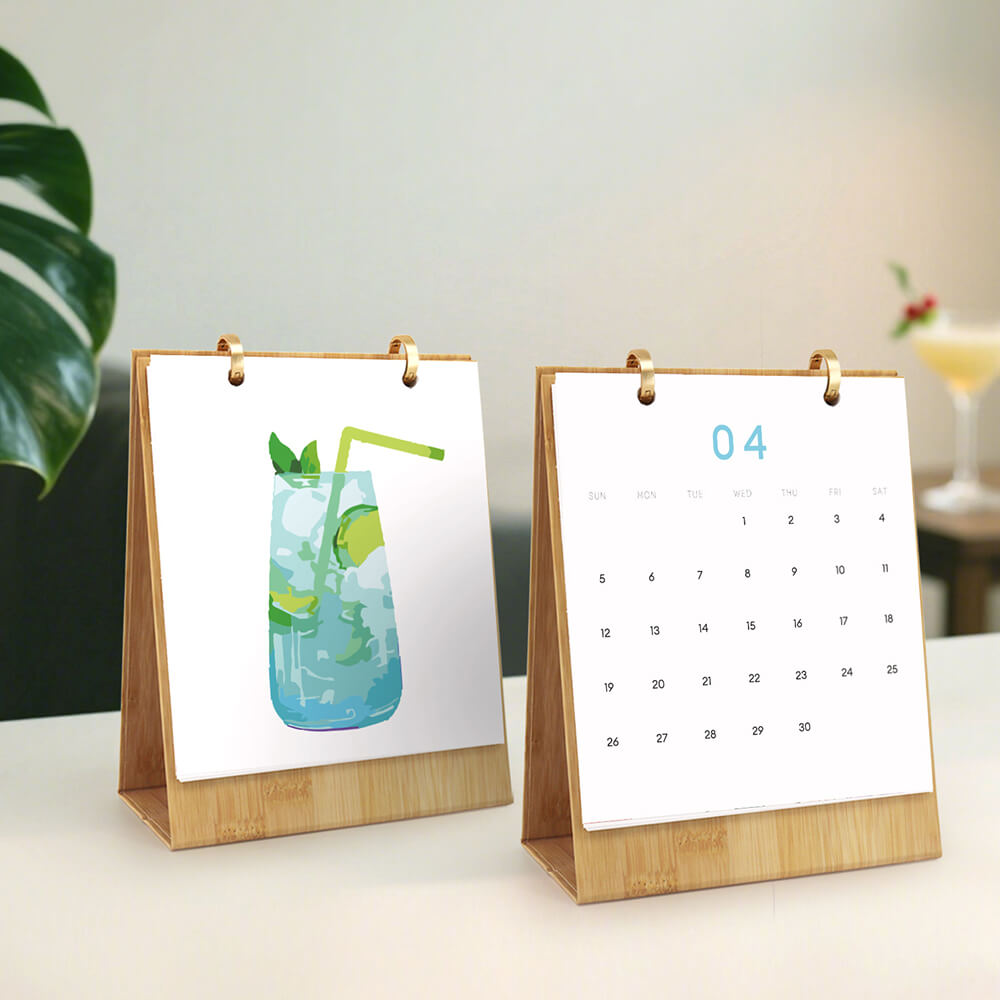 Calendrier de Bureau 2026 Peinture par Numéros | Cocktails Délicieux