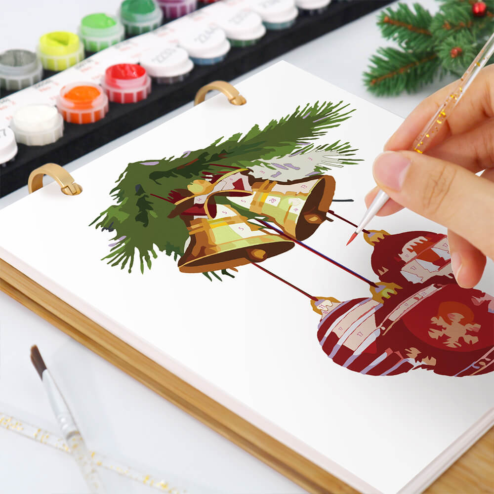 Calendrier de Bureau 2026 Peinture par Numéros | Décorations de Noël