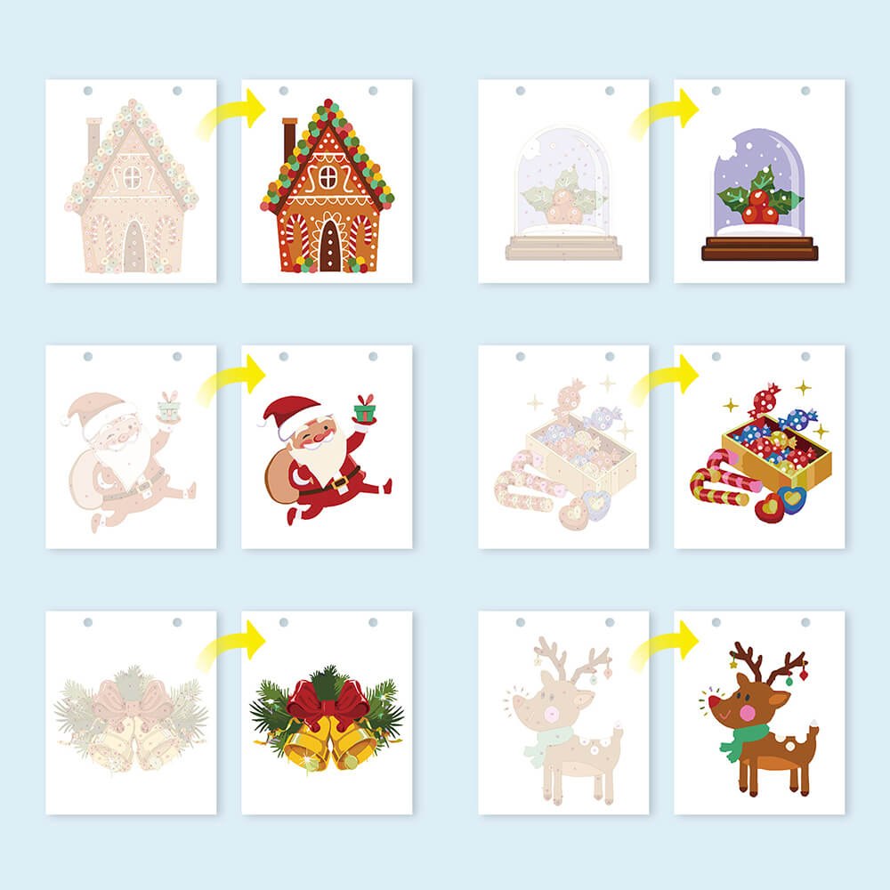 Calendrier de Bureau 2026 Peinture par Numéros | Décorations de Noël
