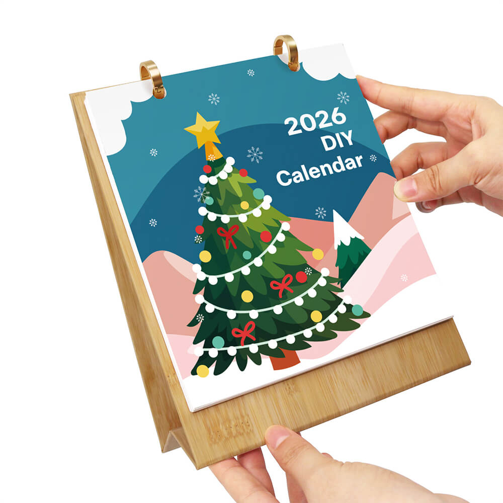 Calendrier de bureau 2026 - Calendrier mensuel avec cadre détachable et Calendrier de bureau 2026 - Calendrier mensuel avec cadre détachable et