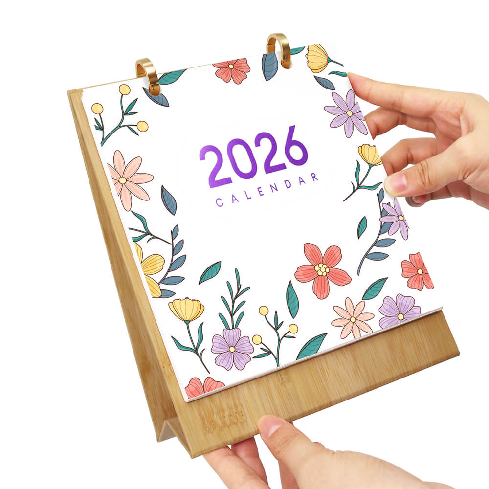 Calendrier de Bureau 2026 Peinture par Numéros | Fleurs Magnifiques