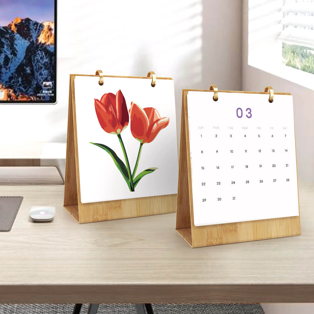 Calendrier de Bureau 2026 Peinture par Numéros | Fleurs Magnifiques