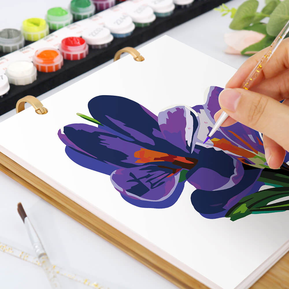 Calendrier de Bureau 2026 Peinture par Numéros | Fleurs Magnifiques