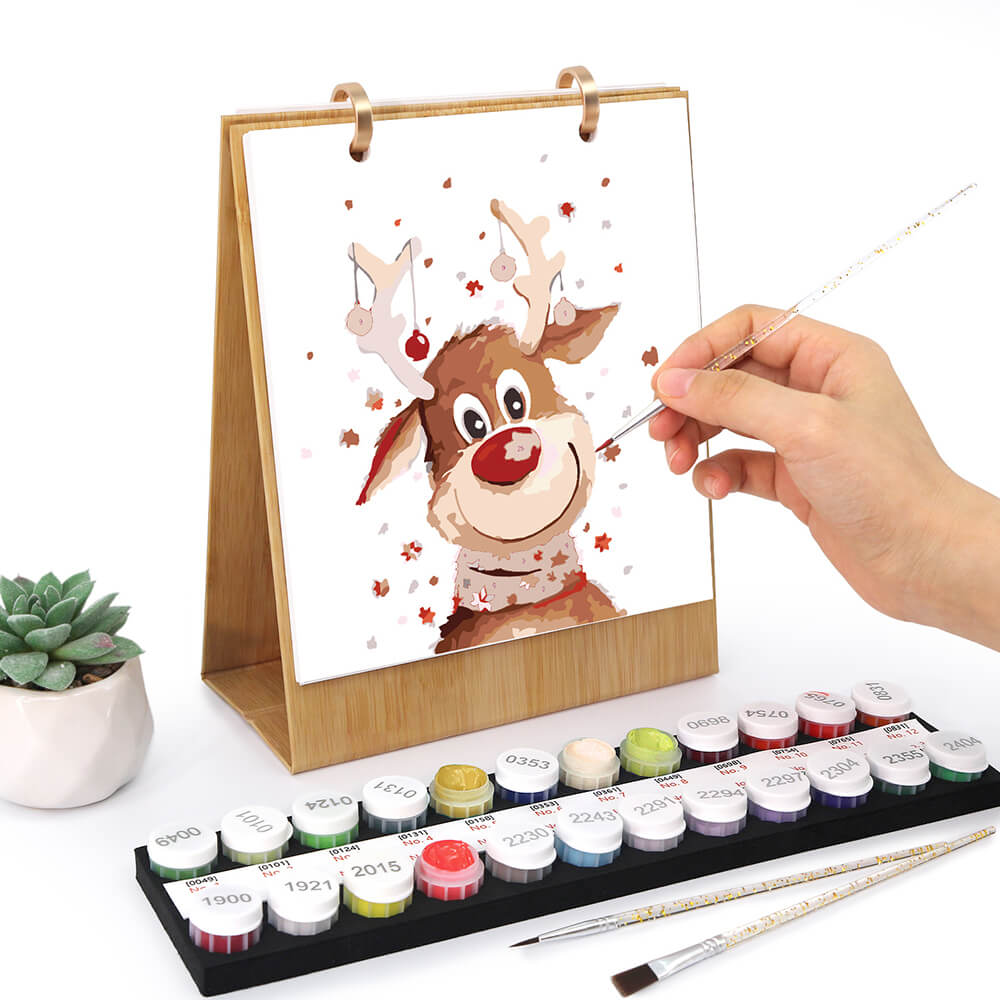 Calendrier de Bureau 2026 Peinture par Numéros | Joyeux Noël