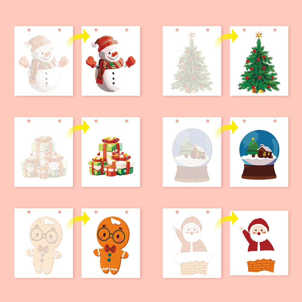 Calendrier de Bureau 2026 Peinture par Numéros | Joyeux Noël
