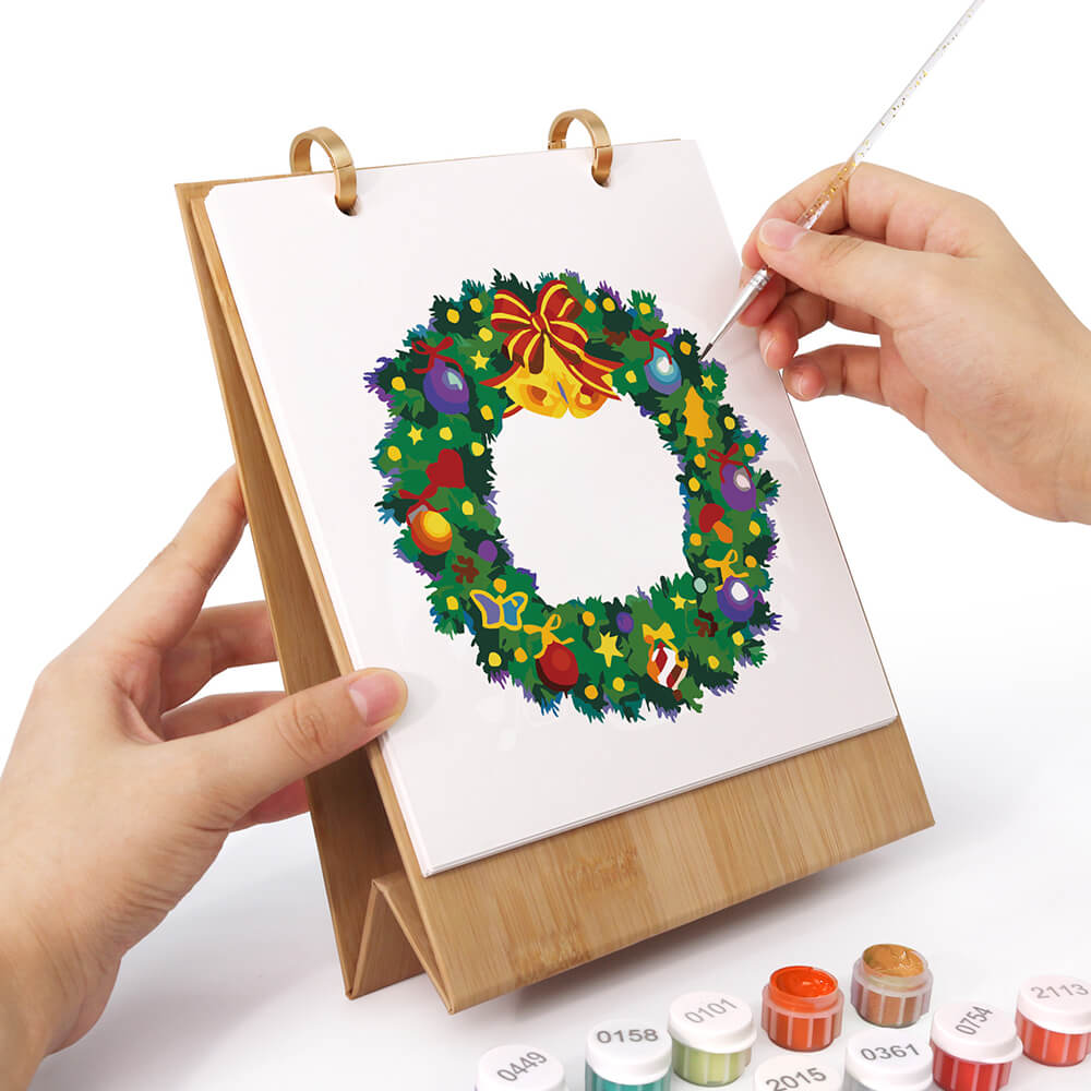Calendrier de Bureau 2026 Peinture par Numéros | Joyeux Noël