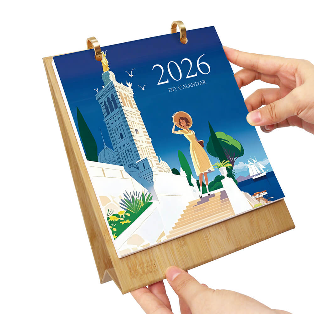 Calendrier de Bureau 2026 Peinture par Numéros | Voyage autour du Monde