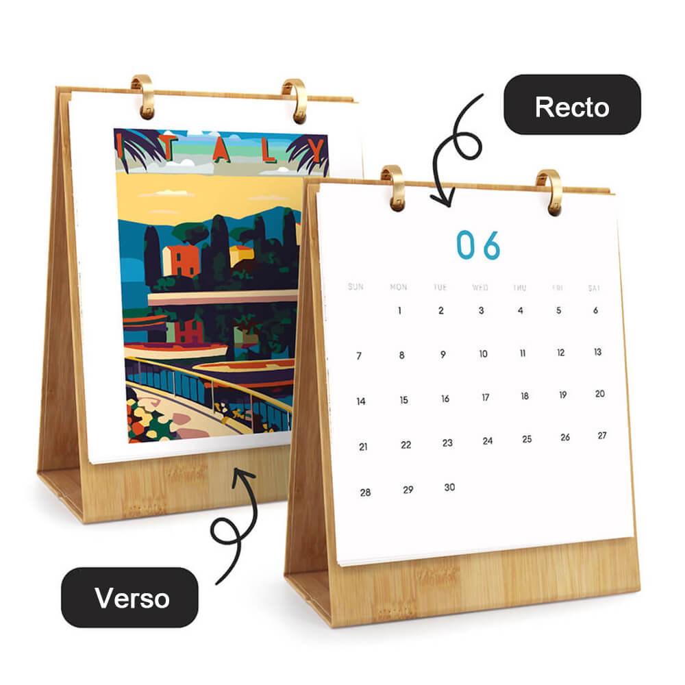 Calendrier de Bureau 2026 Peinture par Numéros | Voyage autour du Monde
