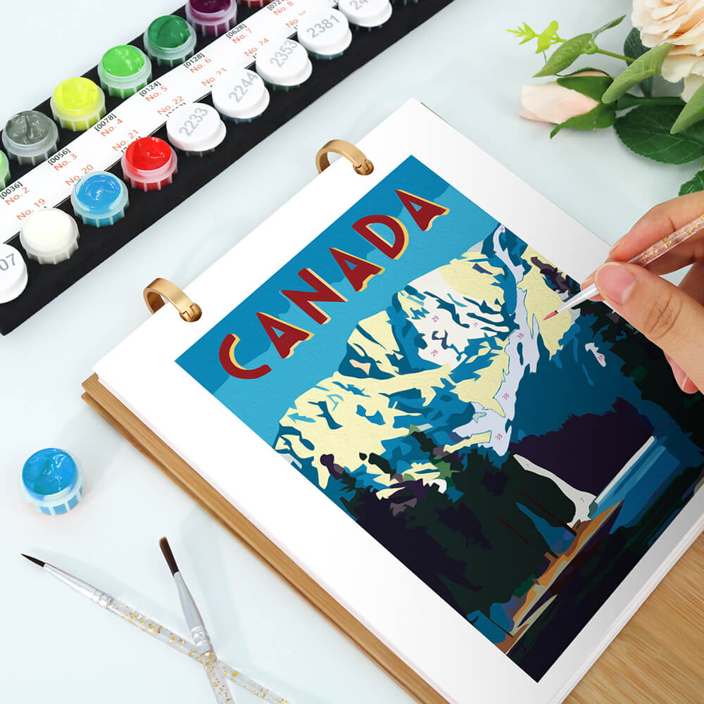 Calendrier de Bureau 2026 Peinture par Numéros | Voyage autour du Monde