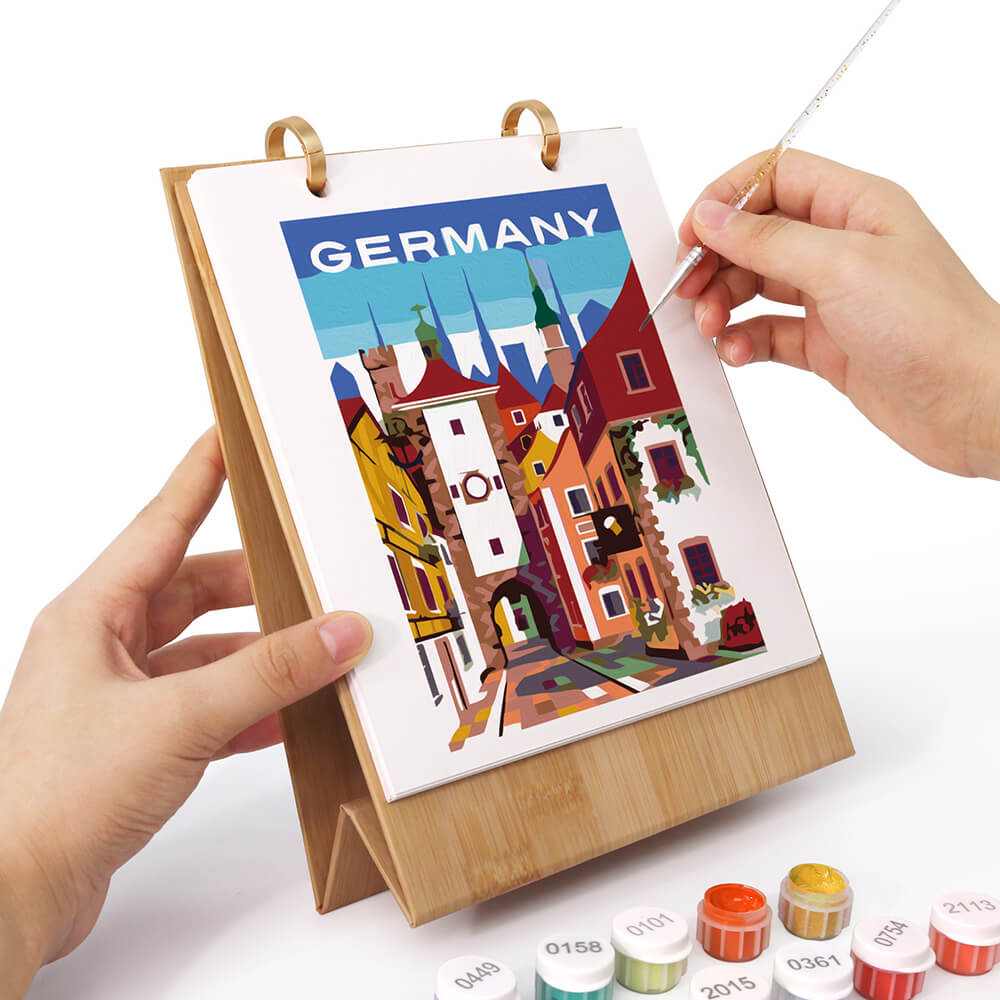 Calendrier de Bureau 2026 Peinture par Numéros | Voyage autour du Monde