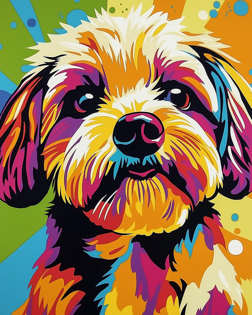 Caniche Adorable Mini Peinture par Numéros