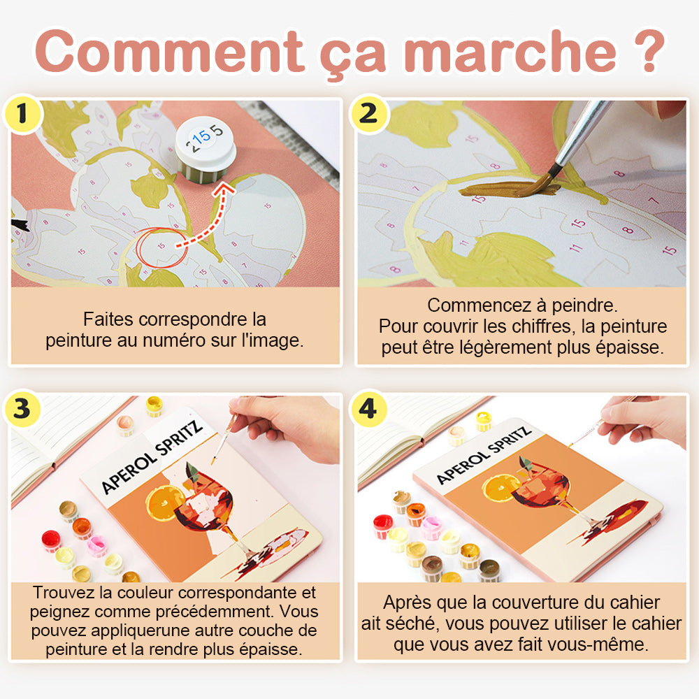Carnet Aperol Spritz Peinture par Numéros