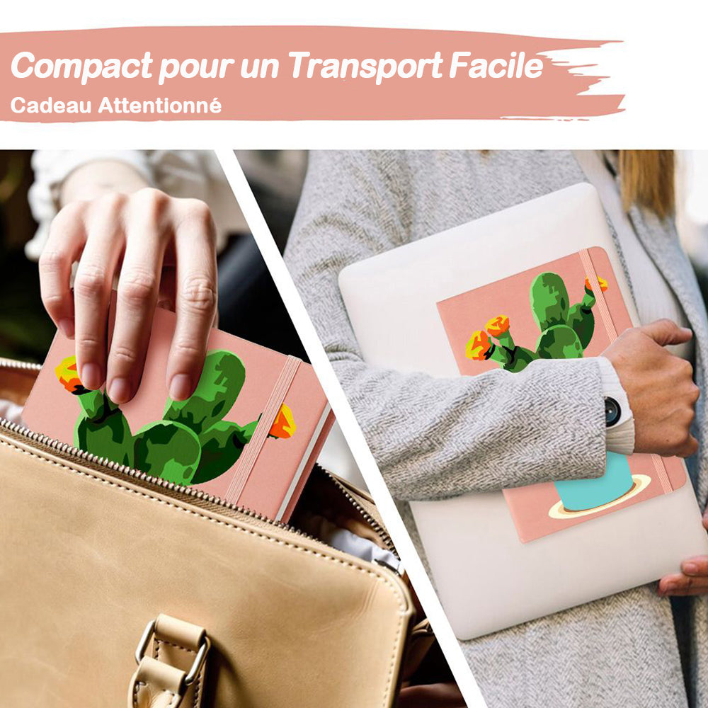 Carnet Cactus Fleuri en Pot Peinture par Numéros