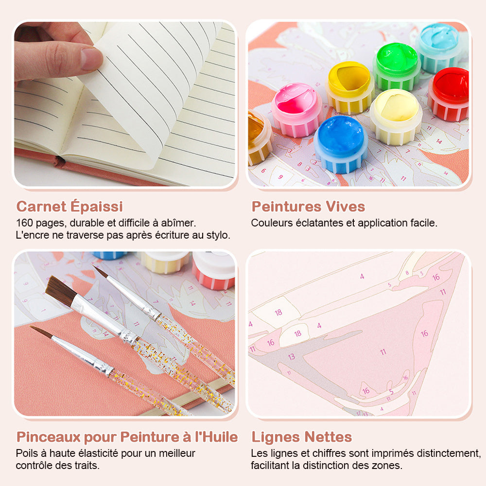 Carnet Cocktail Rouge Peinture par Numéros
