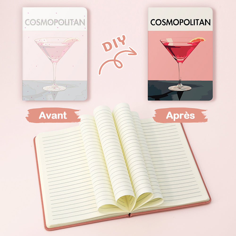 Carnet Cocktail Rouge Peinture par Numéros