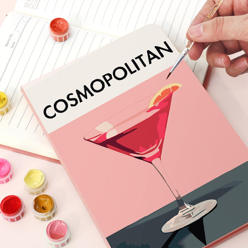 Carnet Cocktail Rouge Peinture par Numéros