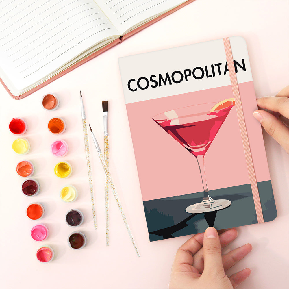 Carnet Cocktail Rouge Peinture par Numéros
