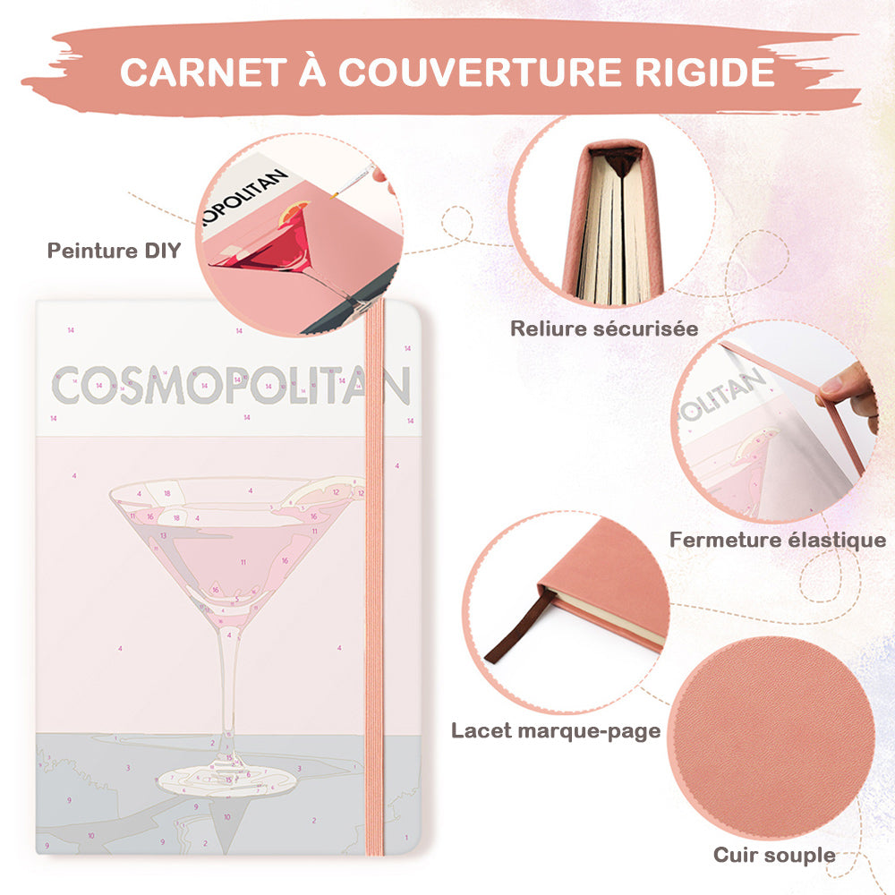 Carnet Cocktail Rouge Peinture par Numéros