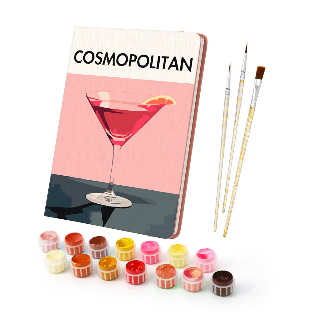 Carnet Cocktail Rouge Peinture par Numéros