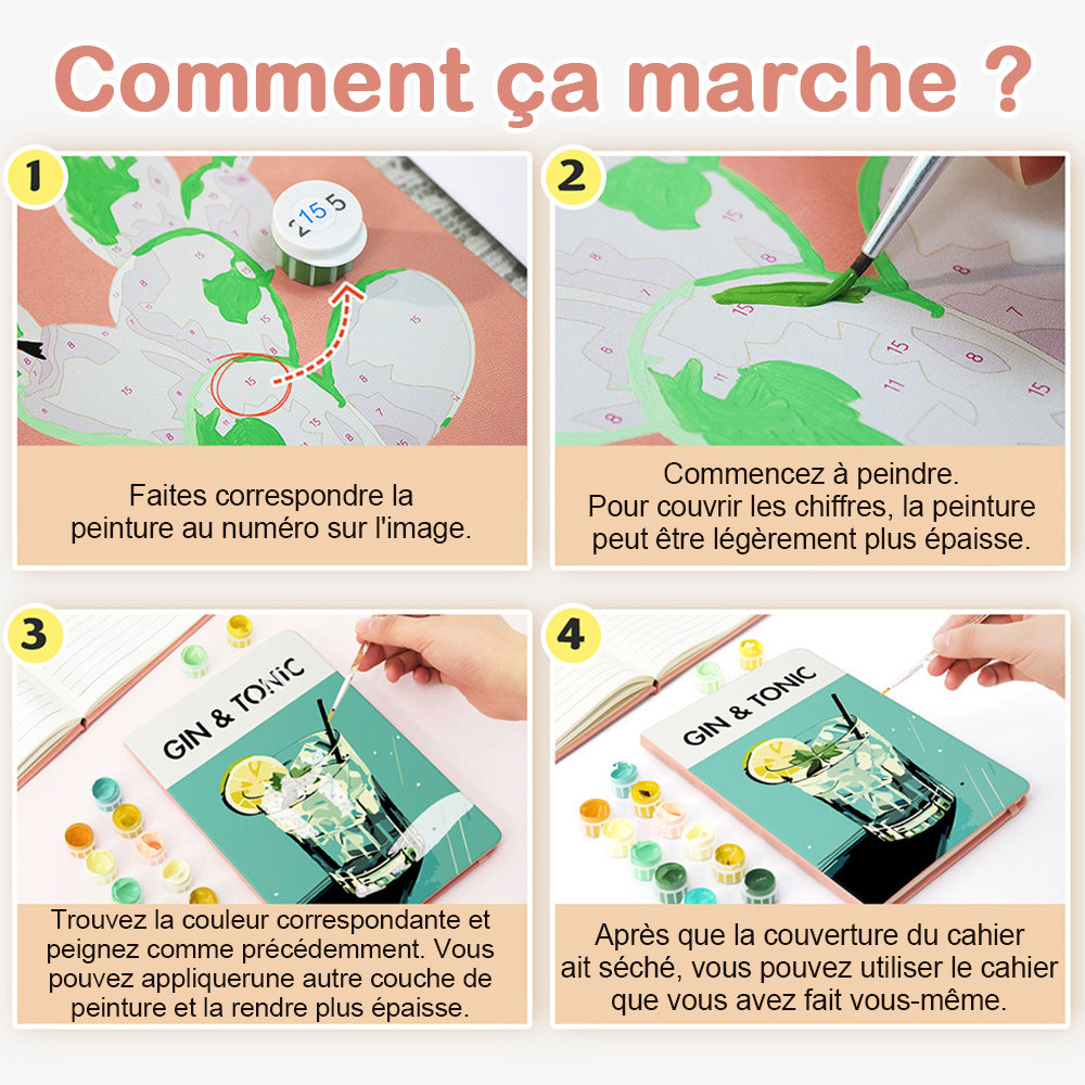 Carnet Gin Tonic Peinture par Numéros