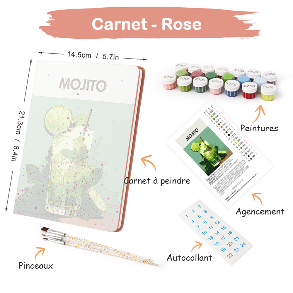 Carnet Lemon Mojito Peinture Par Numéros