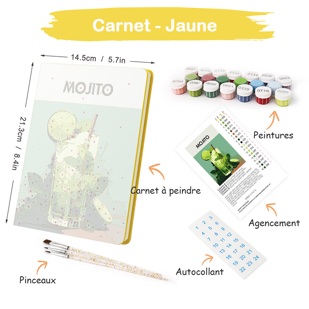 Carnet Lemon Mojito Peinture Par Numéros