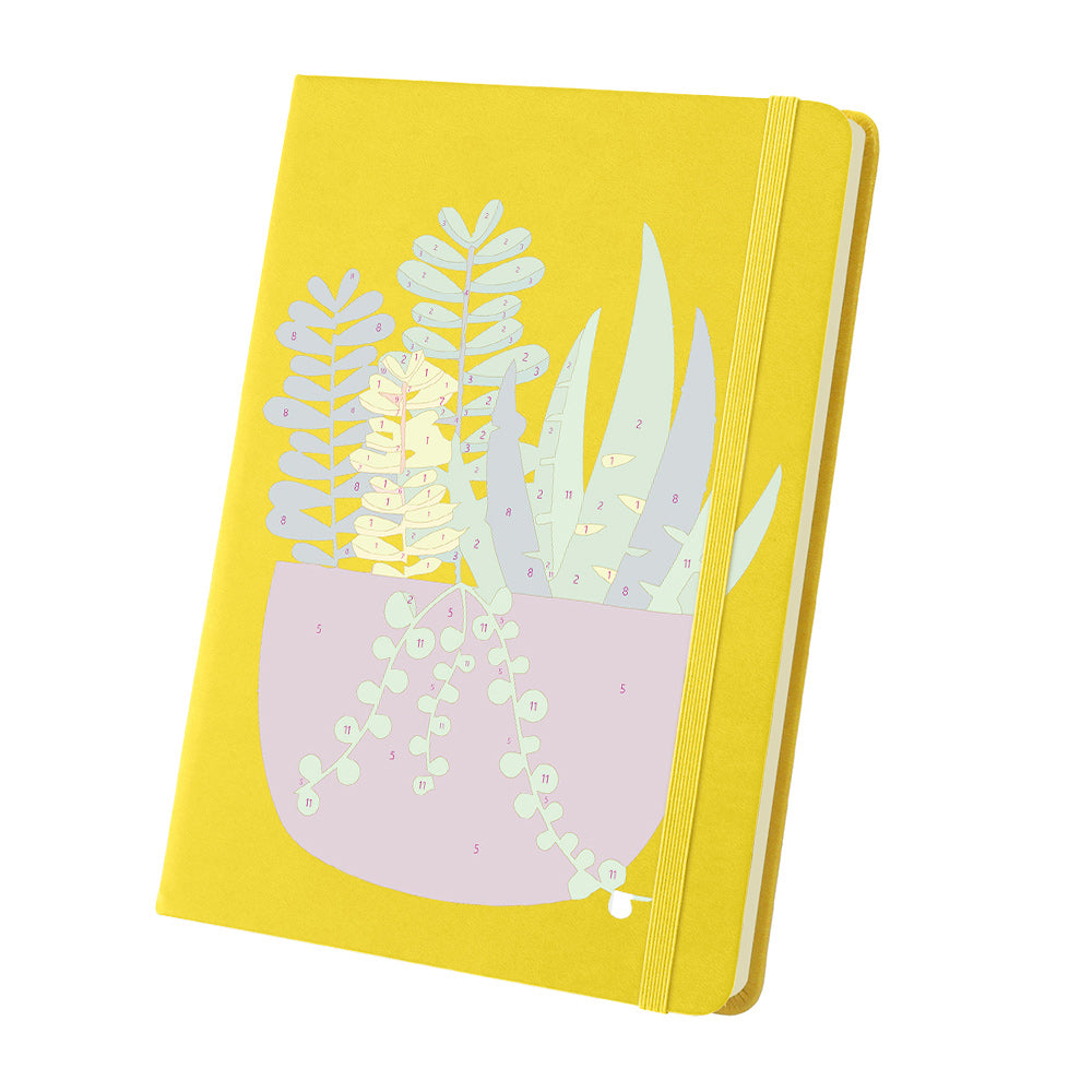 Carnet Plantes en Pot Vert Émeraude Peinture par Numéros
