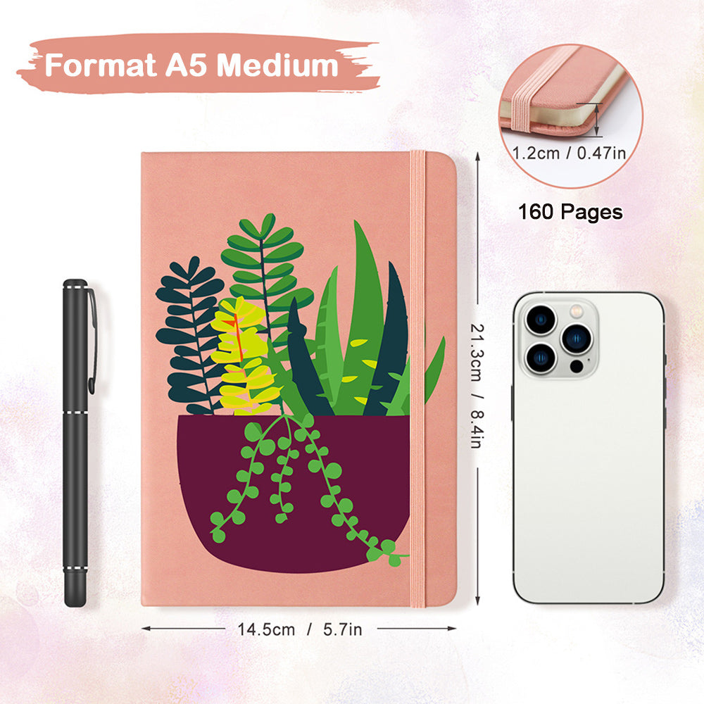 Carnet Plantes en Pot Vert Émeraude Peinture par Numéros