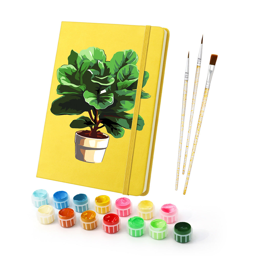 Carnet Plantes en Pot Vert Luxuriant Peinture par Numéros