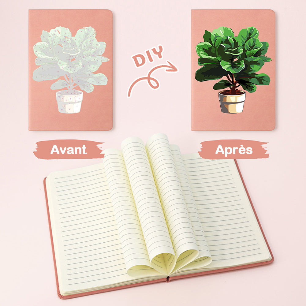 Carnet Plantes en Pot Vert Luxuriant Peinture par Numéros