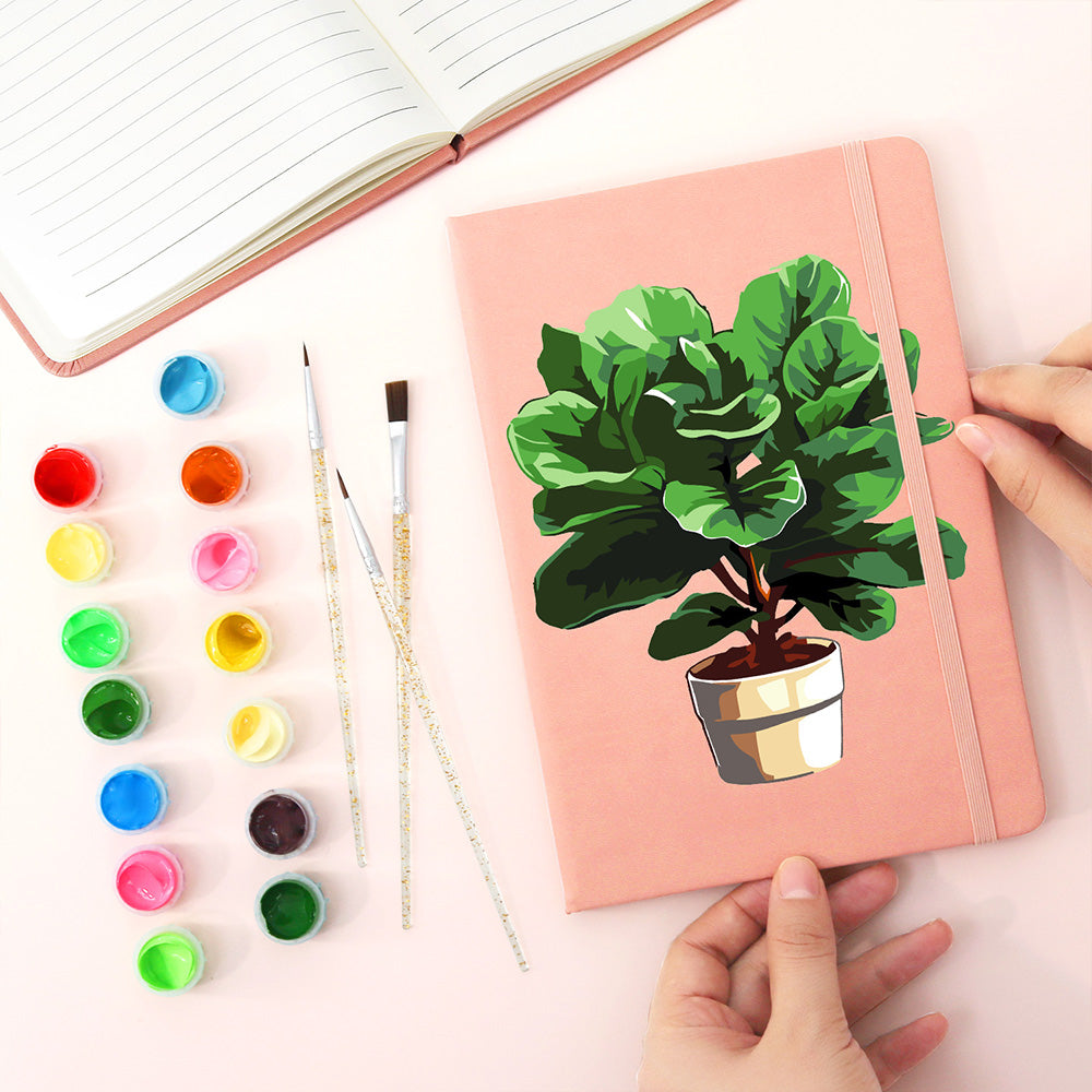 Carnet Plantes en Pot Vert Luxuriant Peinture par Numéros