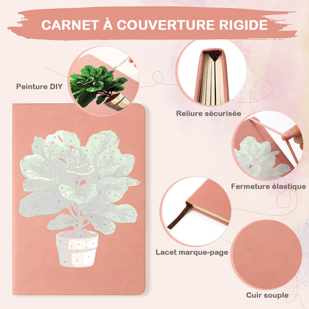 Carnet Plantes en Pot Vert Luxuriant Peinture par Numéros