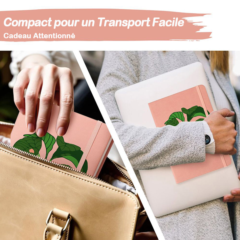 Carnet Plantes Vertes en Pot à Fleurs Rouges Peinture par Numéros
