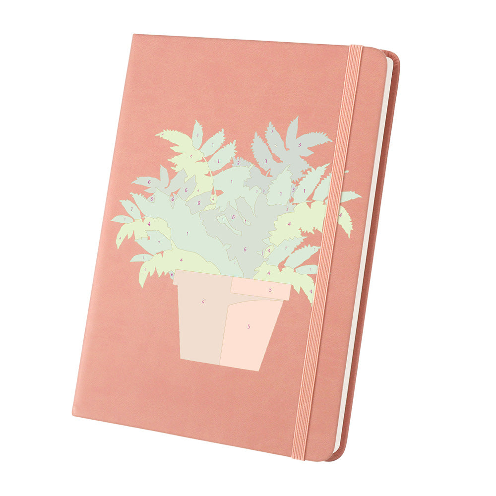 Carnet Plantes Vertes en Pot Peinture par Numéros