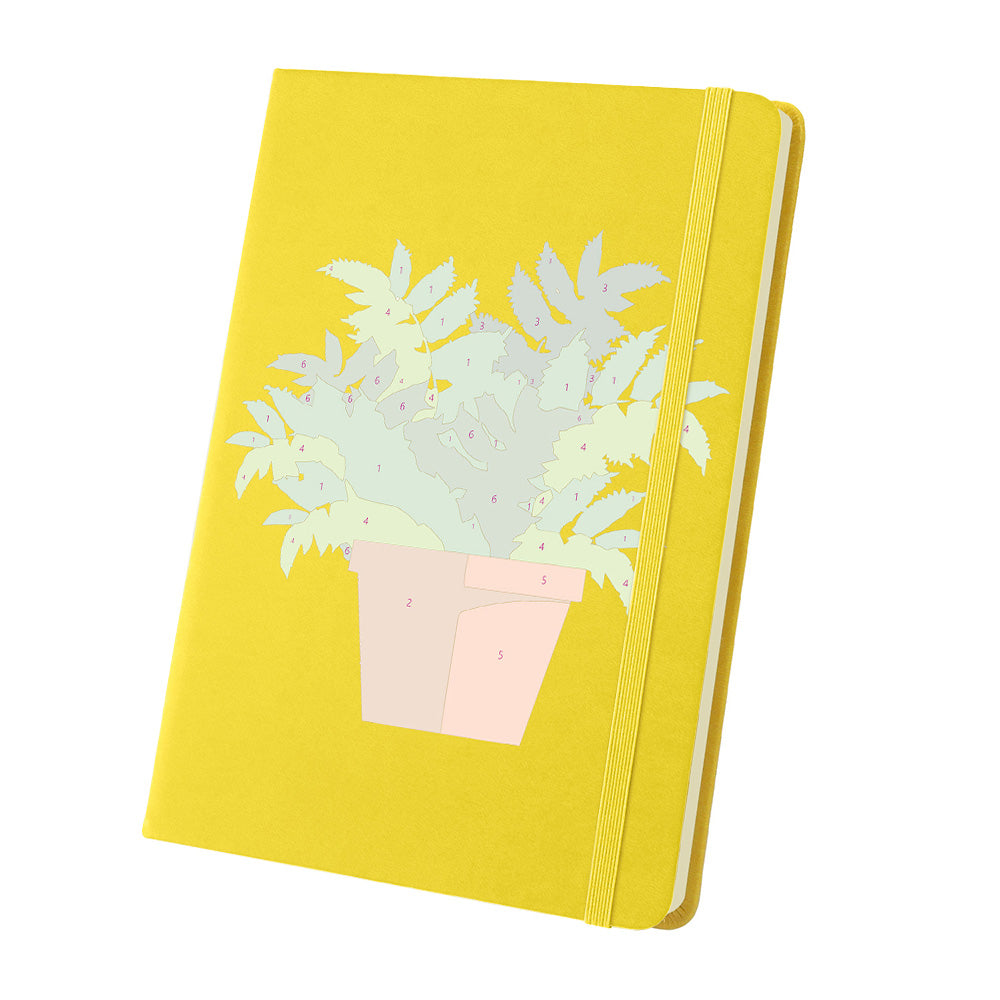 Carnet Plantes Vertes en Pot Peinture par Numéros