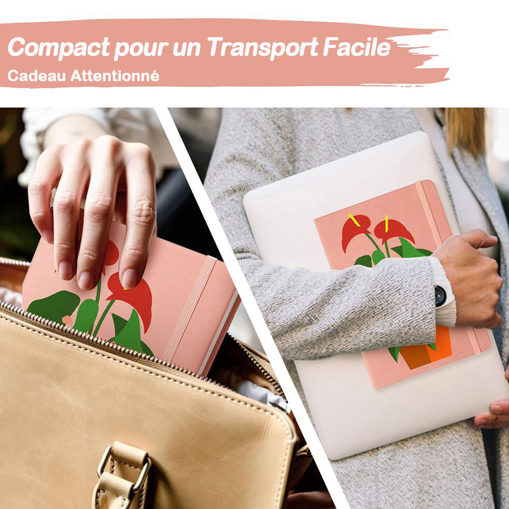 Carnet Plantes Vertes Fleuries en Pot Peinture par Numéros