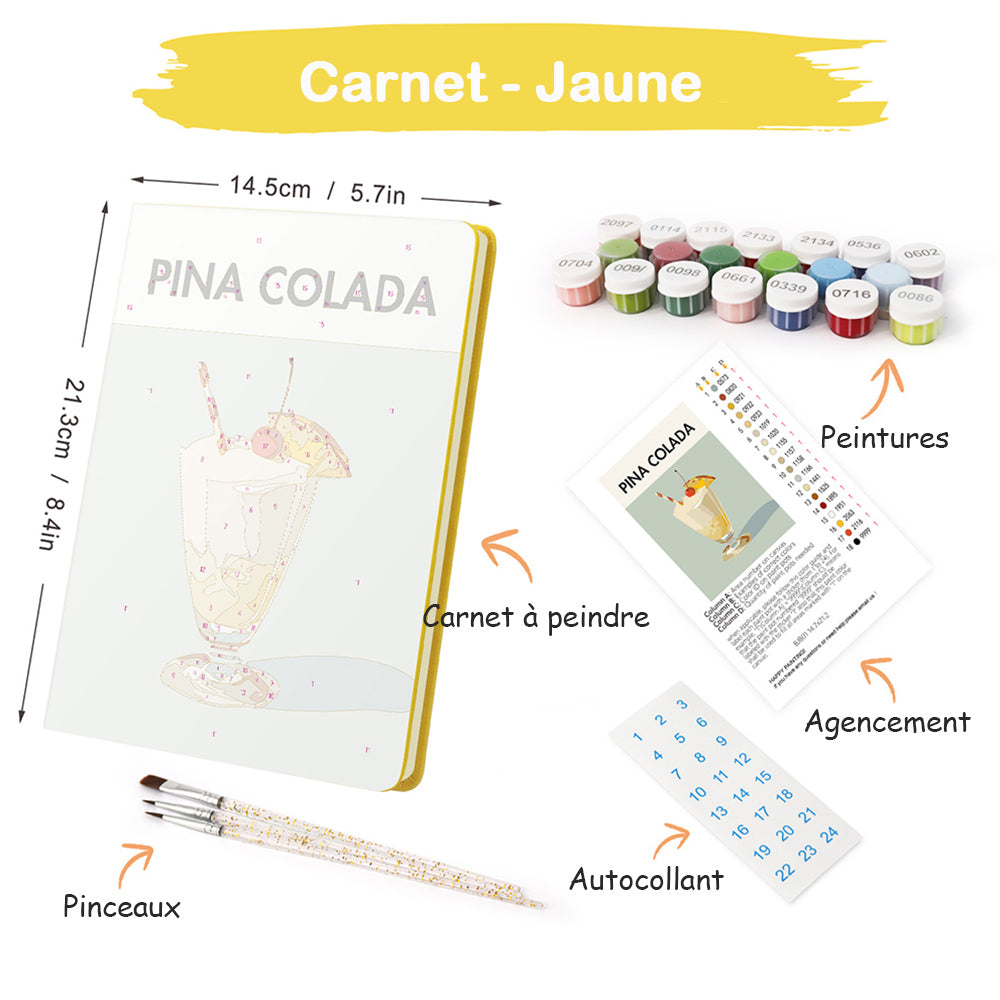 Carnet Rhum Glacé aux Fruits Peinture par Numéros