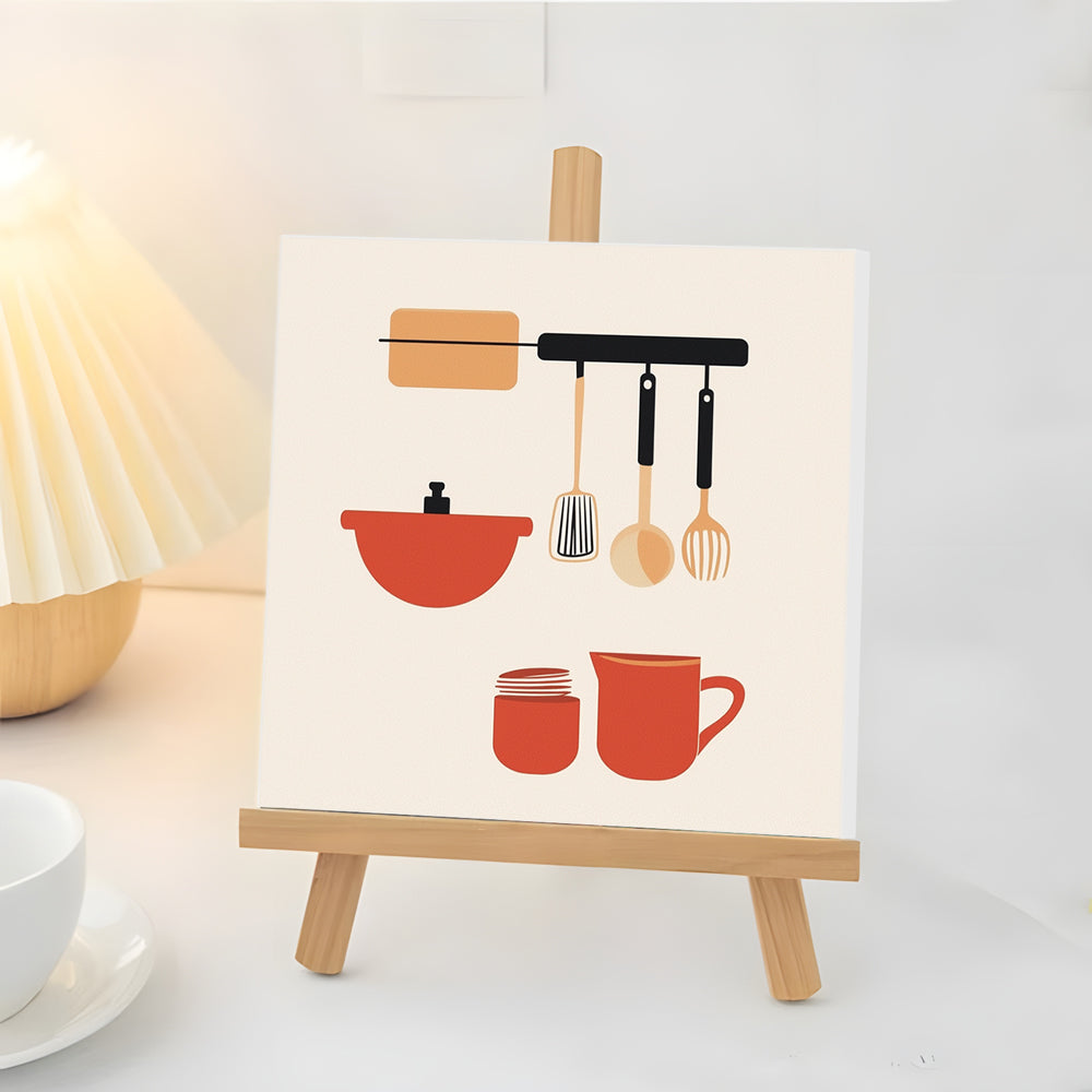Casserole et Spatule Mini Peinture par Numéros