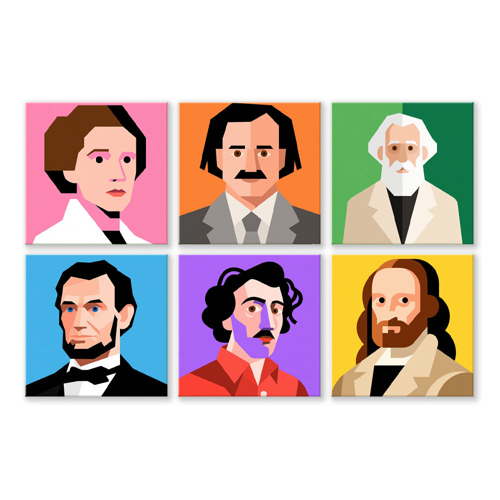 Célébrités Mondiales 6 Mini Peintures par Numéros